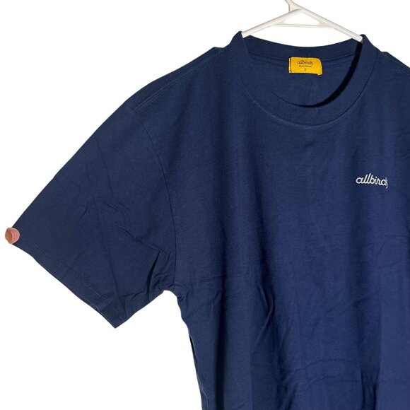 Allbirds Allgood Cotton Logo Tee Men's Size Small Deep Navy Blue New With Tags! - Picture 3 of 6